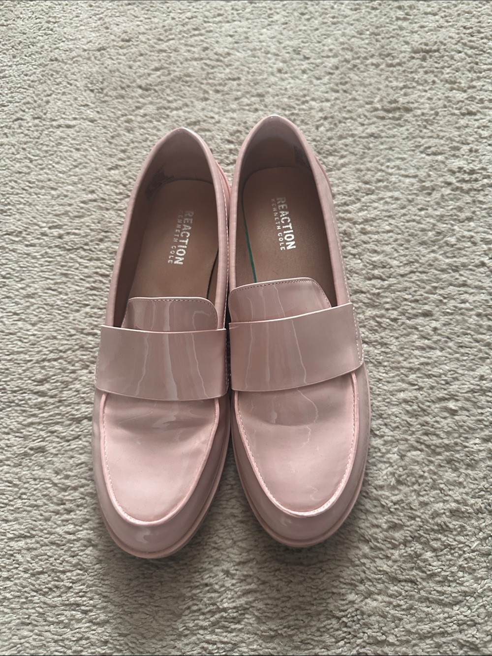 Kenneth Cole Reaction Blush Pink Patent Slip-On Loafers